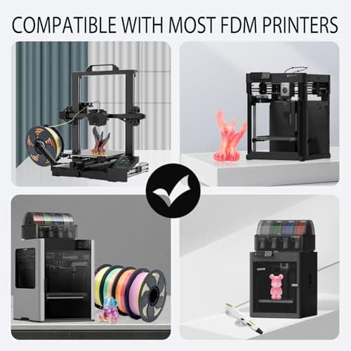 1.75mm PLA Filament Bi-Color Yellow Pink Glow in The Dark with Smooth Surface, Best with UV Lamps Luminous Dual Color 3D Printer Filament, 1kg (2.2lbs) Plastic Spool 3D Printing PLA Filament Rod - Thumbnail 6