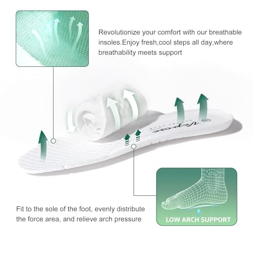 Vepose Women's White Casual Walking Sneakers, Fashion Tennis Low Top Slip On 8013 Shoes, Size 8M US(CJY8013 White Pink 08) - Thumbnail 5