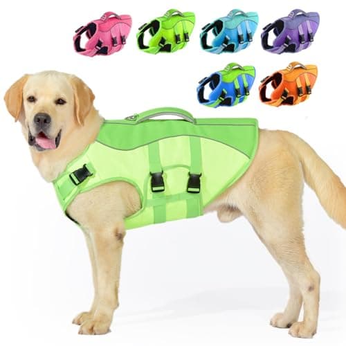 PETDSH Dog Life Jacket Small, High Flotation Dog Life Vest for Swimming Boating, Reflective Puppy Lifejacket with Superior Buoyancy and Rescue Handle, Adjustable Safety Dogs Floating Vests - Image 1
