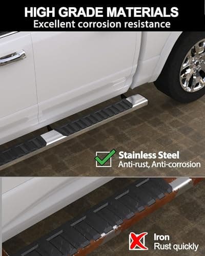 KYBOLT Running Boards Compatible with 2019 2020 2021 2022 2023 2024 Dodge Ram 1500 Quad Cab(New Body Only),Stainless Steel Side Steps for 2019 2020 2021 2022 2023 2024 Dodge Ram 1500 Quad Cab - Thumbnail 5