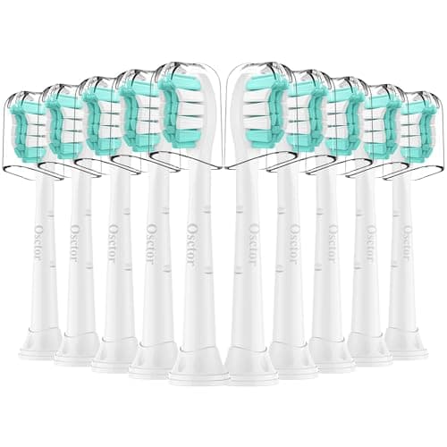 Osctor Fit for Philips Sonicare Replacement Heads, Toothbrush Replacement Brush Heads Compatible with Phillips Sonicare Click on Electric Toothbrush, 10 Pack - Image 1