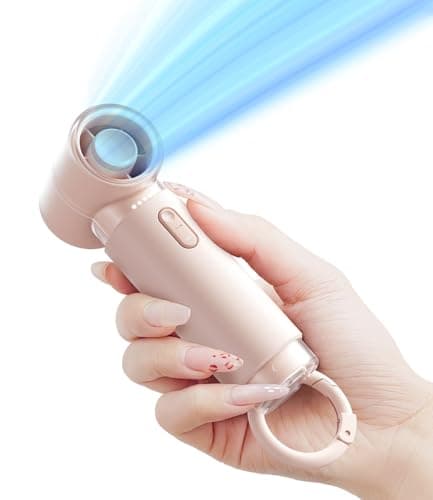 WSKEN Mini Handheld Fan, 3000mAh USB Rechargeable, 20000RPM Brushless Motor, 5 Speed Turbo, Quiet Lightweight Portable for Travel, Gifts, Outdoor, Concerts, Cruise(Pink) - Image 1