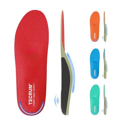 Plantar Fasciitis Relief Insoles Orthotic Arch Support Inserts Women Men - 8 in 1 Foot Pain Relief Shock Absorb Work Boot Shoe Insoles 4 Arch Types for Your Best Fit & All-Day Comfort Support