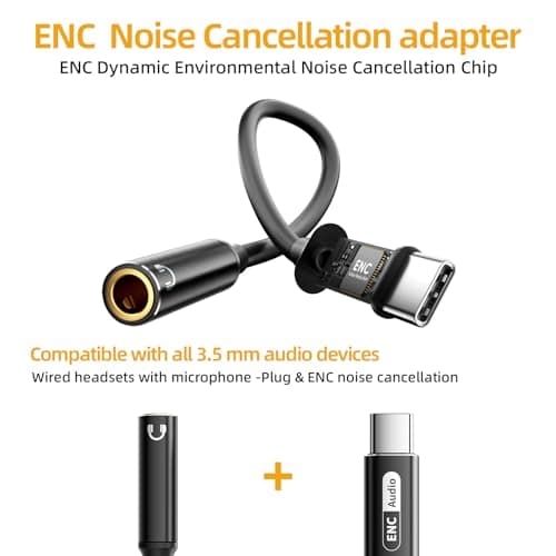 BYZMODLX ENC Noise Cancelling Wired Earbuds, Hybrid Driver Wired Headphones with 3.5mm Jack, Microphone Hands-Free Calls in-Ear Headphones for iPhone 16/15/PC - Thumbnail 5