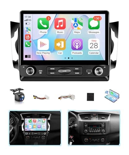Wadpon 8Core 4G+64G Android 13 Radio for Nissan Sentra 2013-2019 Wireless Carplay Android Auto, 10.2" IPS Touch Screen for Sentra Stereo GPS 5G WiFi FM RDS EQ RDS Mirrorlink SWC - Image 1