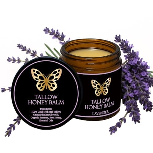 COMFORTENA Tallow Honey Balm, Natural Organic Beef Tallow Balm with Raw Honey, Moisturizing Cream for All Skin Types (1Pc, Lavender) - Image 1