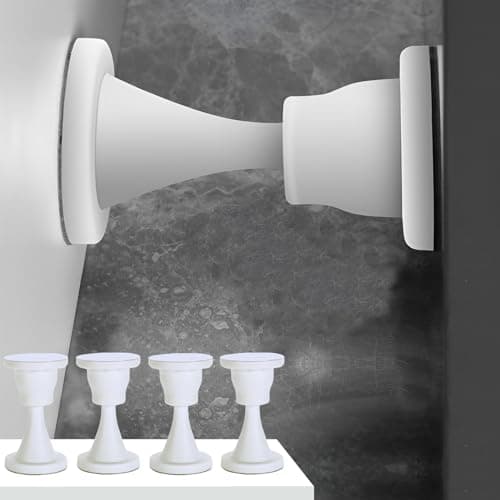 4 Pack Rubber Door Stopper Self Adhesive,No Magnetic Door Stop,Wall Protector with Reusable Waterproof House Door Holder,No Need to Drill No Trace Door Catch - Image 1