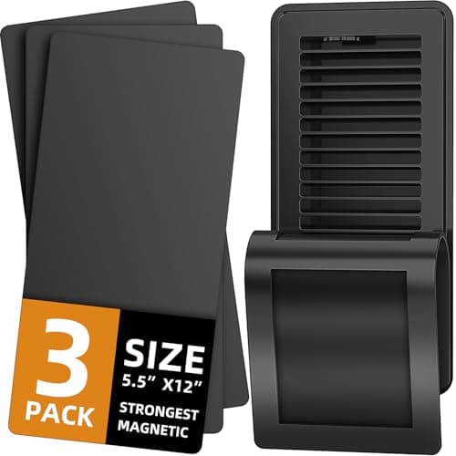 Magnetic Vent Covers (3-Pack) for Complete Sealing, 5.5" X 12" for Home Floor, Wall, and Ceiling Vents – Upgraded Thickness for RV, HVAC, and AC Vents, Energy Savings, Floor Vent Not Included - Image 1