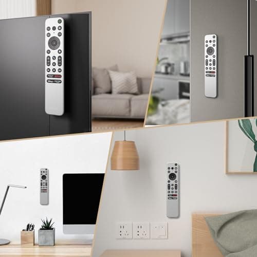 JUMEIHUI Magnetic Remote Control Holder Wall Mount, [Upgraded with Adhesion Promoter] TV Remote Holder Organizer for Bed Headboard & Nightstand, No Drill Sticky Remote Caddy for Roku (Black, 6 Pack) - Thumbnail 6