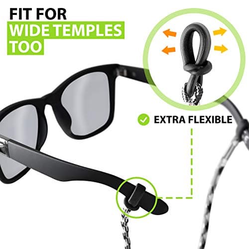 SIGONNA Eyeglasses String Holder Strap Cord - Eyeglass Chain for Men Women - Glasses Lanyard Holders Around Neck - Sports Eye Glass Straps Sunglass Retainer - Thumbnail 4