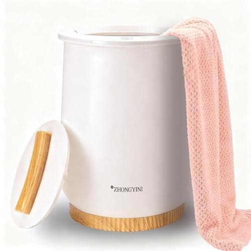 Towel Warmers, Luxury Towel Warmer Bucket, Large Towel Warmer for Bathroom, Auto Shut Off, Fits Up to Two 40"X70" Oversized Towels, Bathrobes, Blankets, PJ's and More, White (Classic White) - Image 1