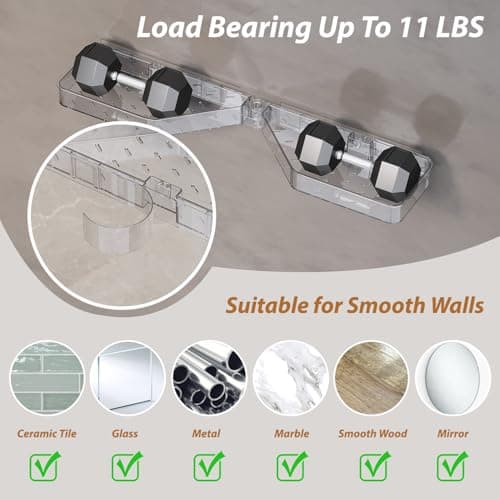 Corner Shower Caddy, Wall Mounted Acrylic Shower Shelf with Adhesive Tapes,Drainage Holes,Adjustable Angles,No Drilling,Hanging Shower Storage Organizer for Bathroom Toilet Kitchen Organization - Thumbnail 5