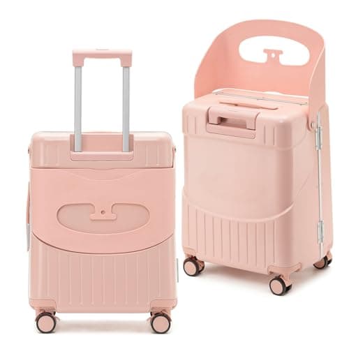 Apelila Ride On Suitcase with Built-In Seat 20 Inch Carry-On Luggage for Kids & Adults, TSA-Approved Underseat Spinner with 360° Wheels, Lightweight Suitcase for Airplane Travel - Image 1