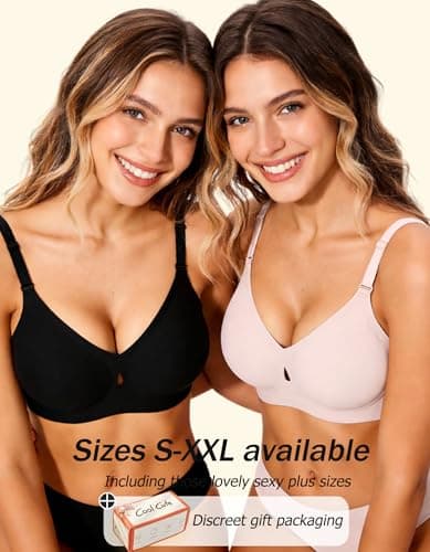 COOL CUTE Jelly Wireless Bras for Women Sexy Comfortable Bra Bralettes V Neck Spring Summer Fall Winter Clothes Apparel 2026 - Thumbnail 5
