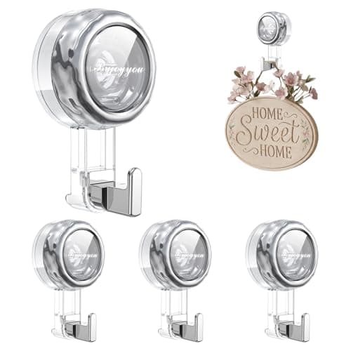 Nicespce Heavy Duty Suction Cup Hooks for Window Shower Glass Door