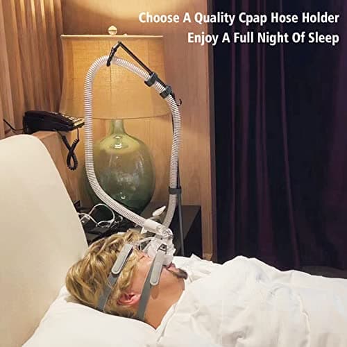 LONYEON CPAP Hose Holder - CPAP Hose Hanger for Bed Avoid Tangling and Prevent Blockage,Keeps The Air Hose Up and Away from Your Face and Arms to Make You Sleep Better,Black - Thumbnail 4