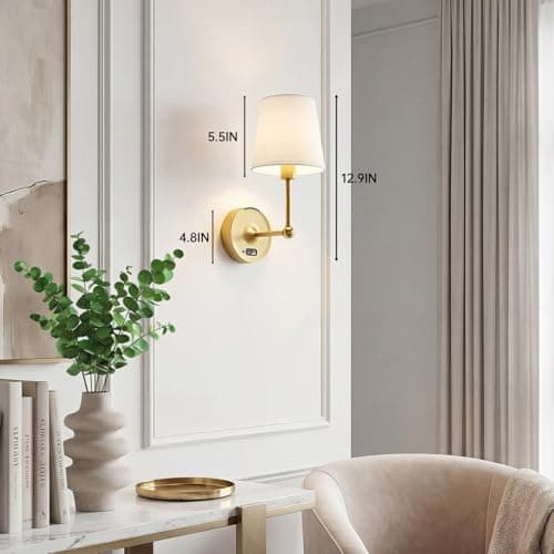 Lightbiz Battery Operated Wall Sconces Set of Two, Detachable Battery Wall Lights, 10000 mAh Battery and Remote, Rechargeable Sconces Wall Decor of 2 for Bedroom Living Room Hallway - Thumbnail 6