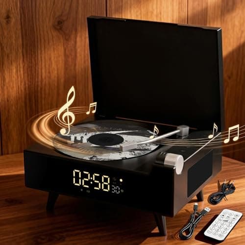 CD Player Portable with Bluetooth for Home Desktop, Dual Stereo Speakers, FM Radio, 3600Mah Battery, Remote Control & LED Display, MP3/WAV Retro Disc Player, Nostalgic Decor Gift, Support USB/AUX