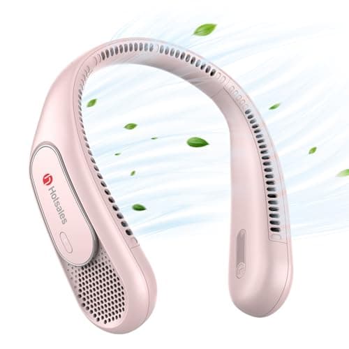Hotsales Neck Fan, Hands Free Bladeless Neck Fans Portable Rechargeable, 6000 mAh Battery Operated Wearable Personal Fan, Cooling Neck Fan, 3 Speeds, USB Fan Gifts for Men, Women, Travel, Outdoor - Image 1
