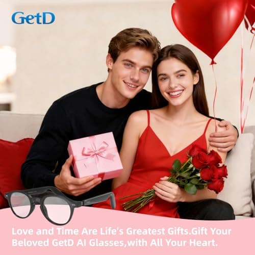 GetD 2026 AI Glasses for Men & Women, Smart Glasses Powered by ChatGPT，AI Real-time 145-Language Translation, Bluetooth Glasses with Photochromic Lenses, 11H Music Play for Travel and Daily Use - Thumbnail 2