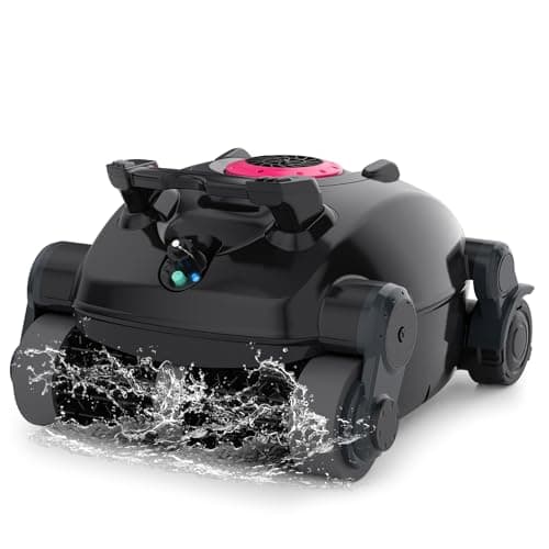 Cordless Robotic Pool Cleaner, Wall Climbing, Lightweight, Extended Battery Life, 8L Large Capacity, Advanced Dual-Motor, X1 Auto Pool Vacuum for Inground & Above Ground Pools Up to 1100 Sq.Ft, Pink