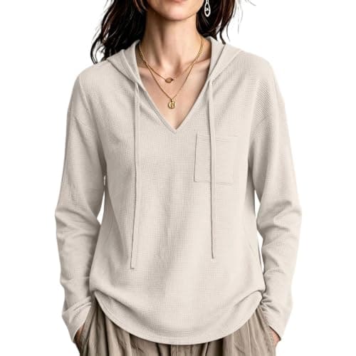 Lightweight Hoodies for Women Trendy Fall Fashion 2026 White Small