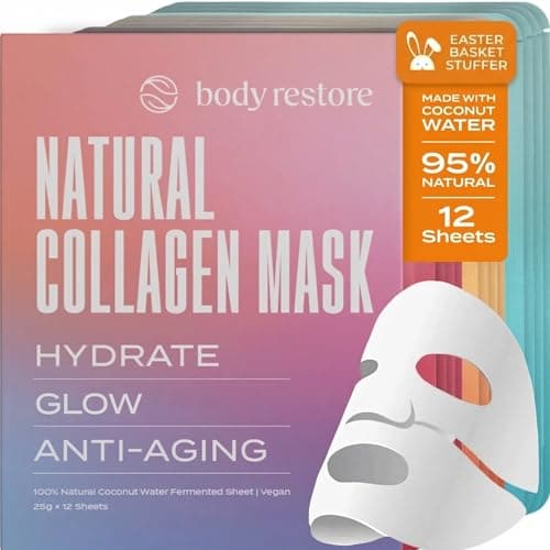 Body Restore Korean Bio-Cellulose Face Mask Variety Pack (12 Pack) – Hydrating, Brightening & Anti-Aging Sheet Masks with Hyaluronic Acid, Niacinamide, Centella – K-Beauty Facial Masks Skincare - Image 1
