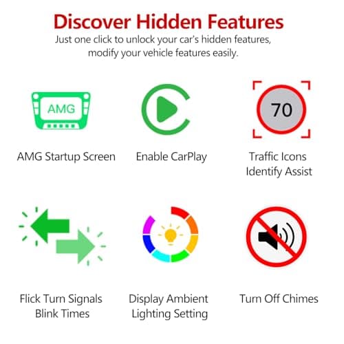 Tabscan OBD2 Scanner Bluetooth for Benz, No Subscription Fee, Car Scanner Diagnostic Tool for iOS & Android, Wireless Scan Tool and Code Reader with Liva Data, DTC Lookup and Customization Function - Thumbnail 2