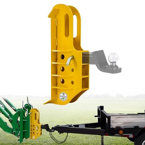 Skid Steer Hitch Attachment - Fits 2" Receiver Tubes - Fits Tractors & Skid Steers with Universal Quick Attach Plate - 20,000 lbs Towing Capacity - Image 1