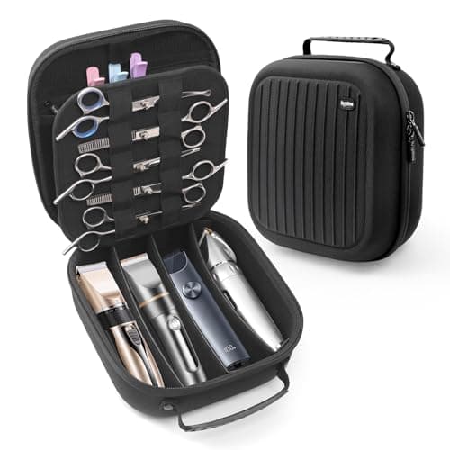 Krypthos Hard Travel Case for Hair Clippers & Hair Cutting Barber Supplies, Portable Clipper Storage Holder Organizer, Trimmer Storage Case for Barbers Supplies, Hair Cutting Razor Guard Grooming Kits - Image 1