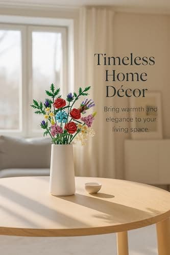 Dexblocks 1000 Pcs Flower Bouquet Building Kit,Artificial Flower Bouquet Kit for Adults, Botanical Collection Home Decor, for Women and Girls,Anniversaries and Christmas Ideal Gift - Thumbnail 6