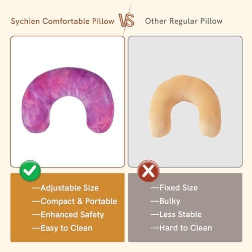 SyChien Dog Neck Pillow, Dog Cat Calming Pillow Soft, Fluffy Cozy Pet Body Pillow,Anxiety Relief Pillow for Joint Relief Sleeping Improve - Thumbnail 6