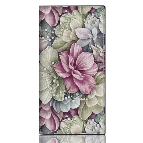 CASMONAL Checkbook Covers for Personal Checkbook, PU Leather Check Book Covers for Women & Men – Fashionable Print Design - Image 1