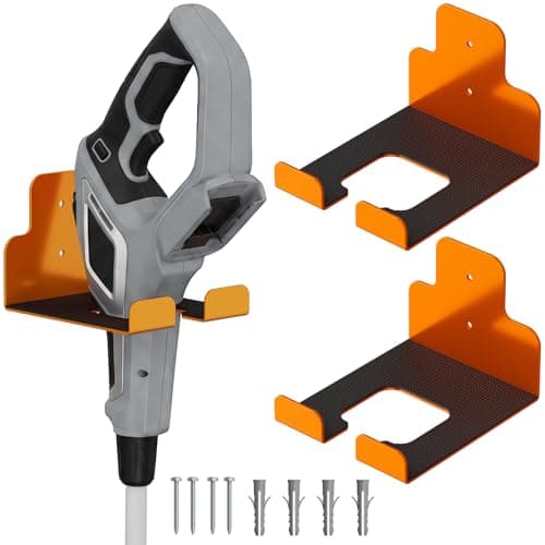 Azevix Weed Eater Hanger, Garage Wall Organizer, Heavy Duty Garden Tool Organizer Wall Mounted for Grass Trimmer, Hedge Trimmer - 2Pack - Image 1