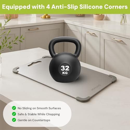 MOHUNIQ Stainless Steel Cutting Boards for Kitchen, Dishwasher Safe Steel Chopping Board, Double Sided Non Plastic Metal Cutting Board, 13.4" × 9.1" - Thumbnail 6