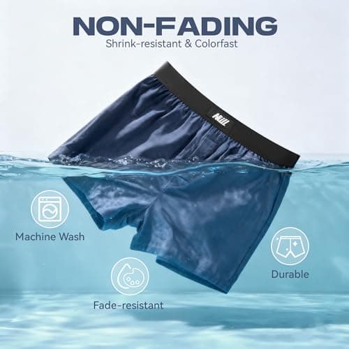 Nullktie Men's Underwear Boxers with Button Fly, Breathable Boxer Shorts for Men 3 Pack, Ultra-Soft Micro Modal - Thumbnail 2