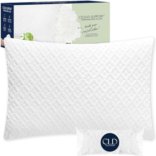 CLD COLLECTIONS Bed Pillows Cross Cut Memory Foam for Sleeping,Queen Size Bedding Pillow(White), Washable Supportive Pillow for Sleeping, Adjustable Density for Back, Stomach and Side Sleeper - Image 1