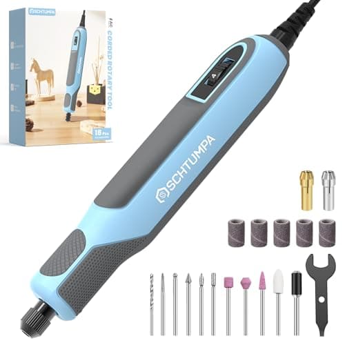 SCHTUMPA Corded Rotary Tool 36W, 4 Variable Speed, 10000-22000RPM Rotary Tool Kit & 18 Accessories, Soft Grip, Lightweight Multi-Tool for Sanding, Polishing, Drilling, Carving, DIY Crafts - Image 1