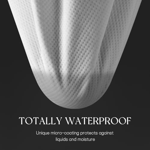 King Mattress Protector Tencel Luxury 100% Waterproof Mattress Protector,Silky Soft & Breathable,Noiseless Cooling Mattress Pad Cover Fitted 18" Deep Pocket(White,78"x80") - Thumbnail 2