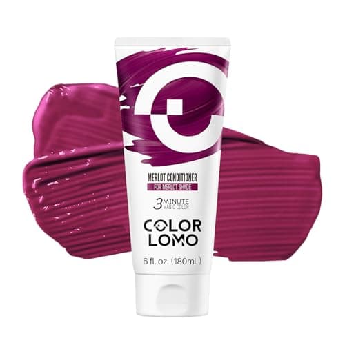 COLORLOMO Semi Permanent Hair Color - 6 oz Color Depositing Conditioner with Shea Butter & Almond Oil- Color Conditioner Depositing Hair Mask - Vegan, Paraben, Ammonia & Sulfate Free -Merlot - Image 1