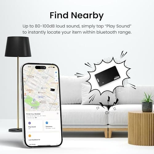 MFi Certified Wallet Tracker Card, Ultra-Slim 0.07in Rechargeable Item Finder, Compatible with Find My App (iOS Only), IP68 Waterproof Bluetooth Tracker Perfect for Wallets, Bags, Passport - Thumbnail 6