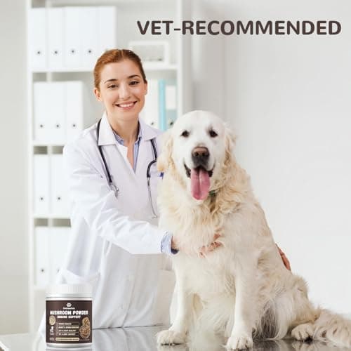 Turkey Tail Mushroom Powder for Dogs, Organic 10 Mushroom Blend for Lipoma Lumps and Bumps, Dog & Cat Herbal Supplements Probiotic with 50% β-Glucan, Joint Gut Immune Skin Support - 60g - Thumbnail 4