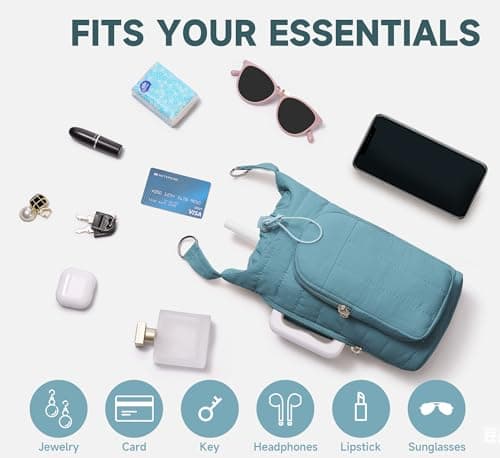 WOOMADA Water Bottle Holder Bag with Strap, 40/32 oz Crossbody Bag Gym Accessories, Sling Purses for Women(Green) - Thumbnail 5