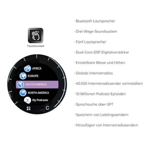 CHOYONG Maestro C2 WiFi Speaker Wireless Bluetooth Smart Speaker,Three-Way Speaker System,Internet Radio Global Station,Record Player Compatible with RCA Input,Choyoung C2 - Thumbnail 2