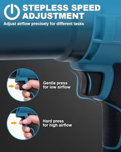 Cordless Leaf Blower, 24V Electric Handheld Leaf Blower with Battery and Charger, Lightweight Powered Blowers for Lawn Care,Yard, Blowing Leaves, Dust, Snow (2, Battery) - Thumbnail 2