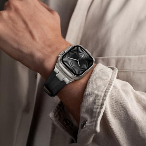 Suitisbest Leather Bands Compatible for Apple Watch Ultra Band 49mm 46mm 45mm 44mm 42mm, Genuine Leather Replacement Strap for iWatch Series 11 10 9 8 7 6 5 4 3 2 1, SE 3 2 1, Ultra 3 2 1 - Thumbnail 6