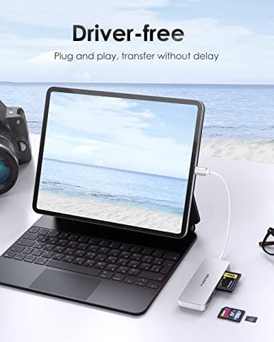 LENTION USB C to SD Card Reader for iPhone, Type C SD Card Reader, SD 3.0 Cards Adapter Compatible with iPhone 17/16/15 Pro Max, 2025-2016 MacBook Pro 13/15/16 Air, MacBook Neo Digital Camera Adapter - Thumbnail 5