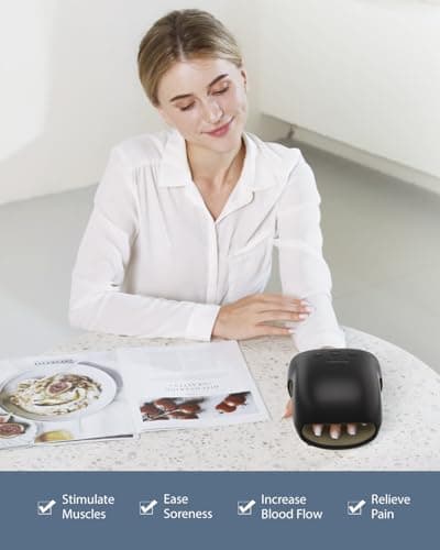 CINCOM Hand Massager - Cordless Hand Massager with Heat and Compression for Arthritis and Carpal Tunnel - Thumbnail 3