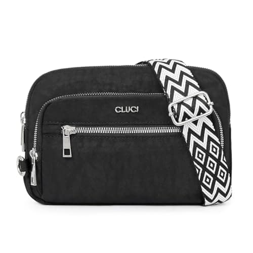 CLUCI Small Crossbody Bags for Women Travel,Anti Theft Cross Body Purse for Woman Foldie RFID Blocking Nylon Belt Bag - Image 1