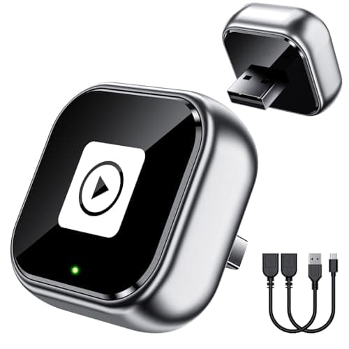 YUHUO Wireless Carplay Adapter, Wired CarPlay to Wireless,Mini USB Design for Car Play&Android Auto, 2025 Upgrade Easy Use Fast Stable Connection for iPhone (Gray) - Image 1